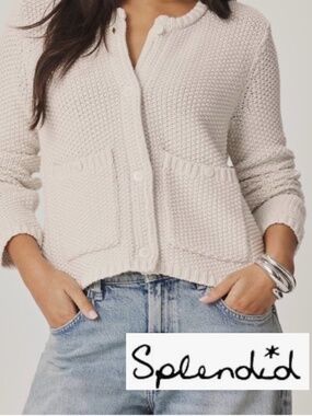 Splendid Angela chunky knit cardigan, M, CB2635